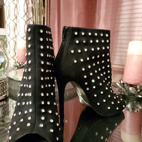 Booties with clear rhinestones - Picture 1 of 1
